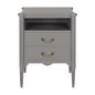 GRIS BRULÉ - MESA DE CABECEIRA ALTA 2 GAVETAS REGENCE