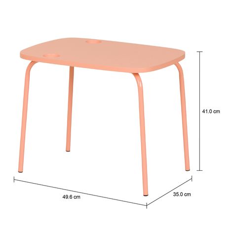 Imagem com medidas do produto MESA LATERAL CONJUNTO COM 3 PEÇAS TRIGÊMEAS