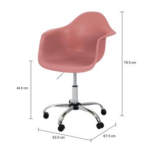 Imagem com medidas do produto CADEIRA HOME OFFICE COM BRAÇOS EAMES