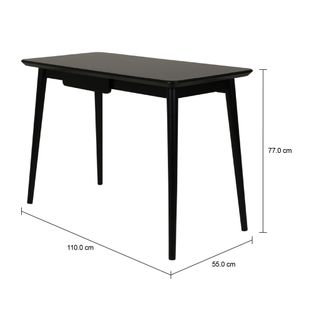 Imagem com medidas do produto MESA 1 GAVETA 1,10 M X 55 CM SKAND