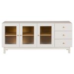 Branco - MÍNIMO BUFFET 3 PORTAS/3 GAVETAS 1,50 M X 38 CM