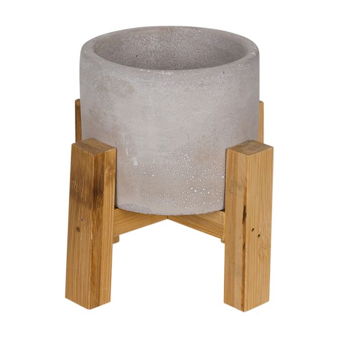 Cachepô Com Suporte 12 Cm Beton Cross