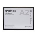 Preto - KIT MOLDURA A2 42 CM X 60 CM GRAPHICS