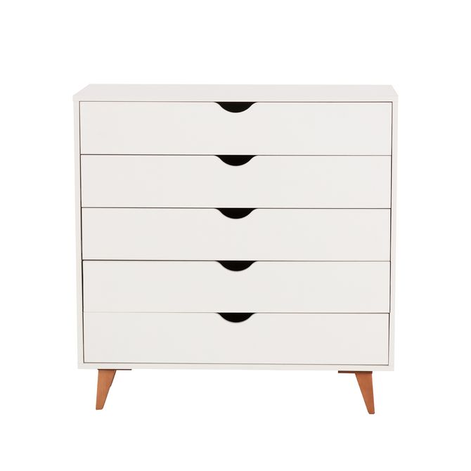 Cômoda 5 Gavetas 90 Cm X 40 Cm Lin