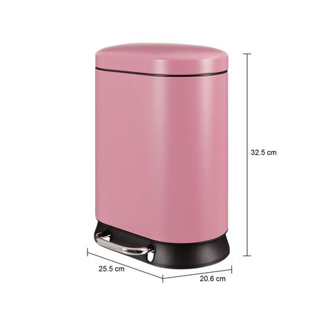 Imagem com medidas do produto LIXEIRA COM PEDAL 5L DISCART