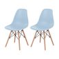 Azul claro - CONJUNTO COM 2 CADEIRAS EASY WOOD