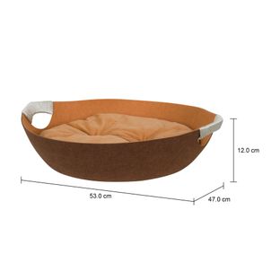 Imagem com medidas do produto CAMA PARA PET 53 CM X 47 CM ABRIGO