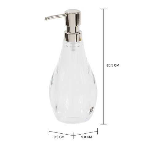 Imagem com medidas do produto PORTA-SABONETE LÍQUIDO DROPLET