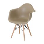 FAIA BEGE - CADEIRA COM BRAÇOS EASY WOOD