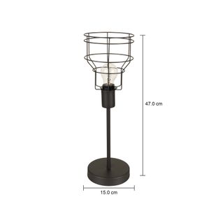 Imagem com medidas do produto LUMINÁRIA DE MESA WIRE CAGE