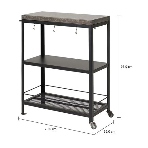 Imagem com medidas do produto CARRINHO 80 CM X 40 CM TASTE