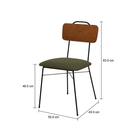 Imagem com medidas do produto CADEIRA CLAVE STOF