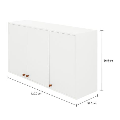 Imagem com medidas do produto ARMÁRIO DE COZINHA SUPERIOR 1,20 M 3 PORTAS LIN