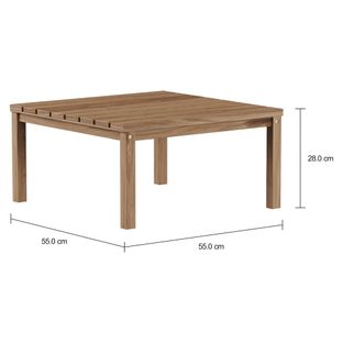 Imagem com medidas do produto MESA LATERAL PUFF 55 CM X 55 CM CARAÍVA