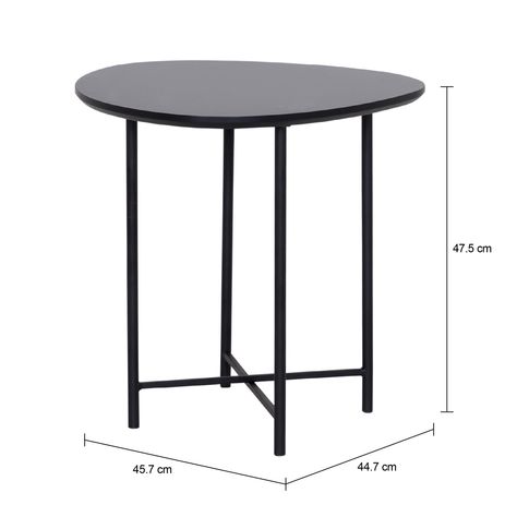 Imagem com medidas do produto MESA LATERAL 45 CM X 44 CM ORGANIQUÊ