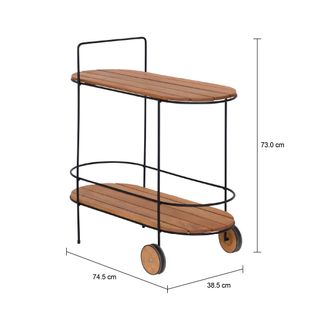 Imagem com medidas do produto CARRINHO FLOREIRA 74 CM X 38 CM SOW