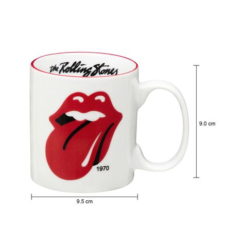 Imagem com medidas do produto CANECA 360 ML ROCK HISTORY 1970