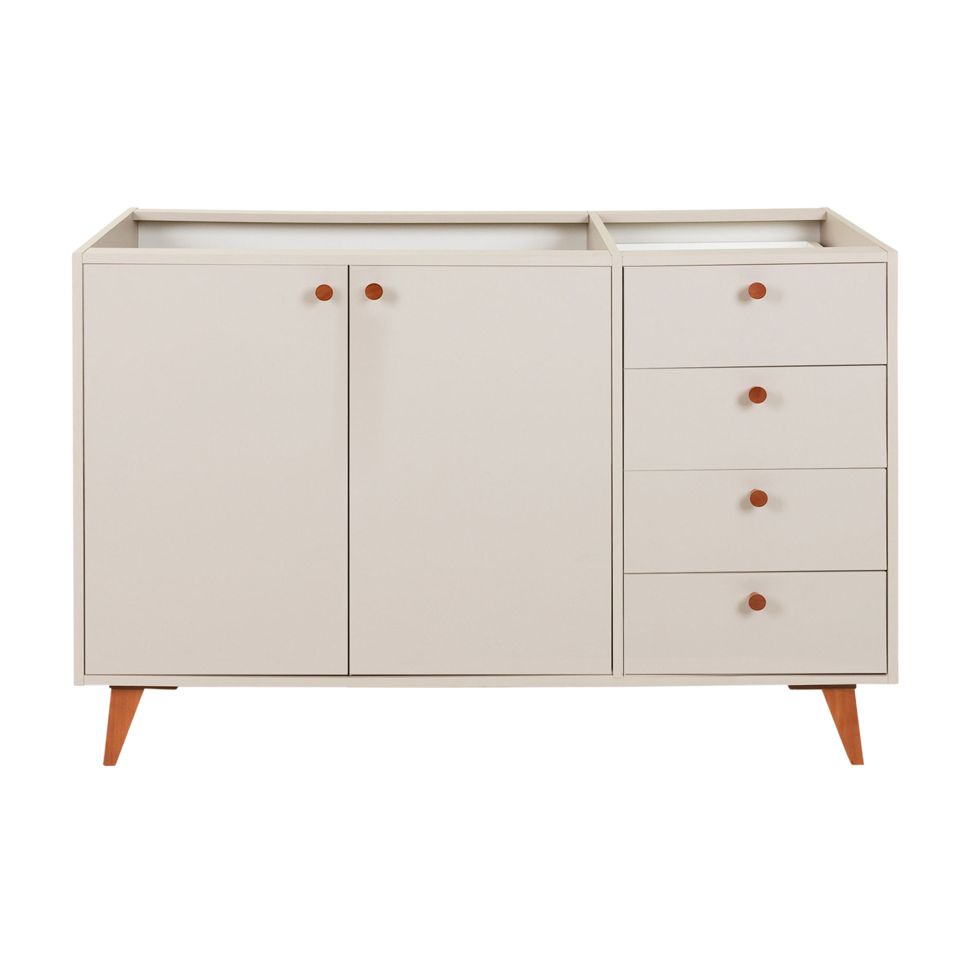 ARMÁRIO DE COZINHA INFERIOR 1,20 M 2 PORTAS / 4 GAVETAS LIN NOZES