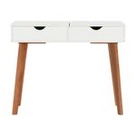 Branco - PENTEADEIRA/ESCRIVANINHA COM ESPELHO 1 GAVETA 1 M X 45 CM LIN