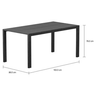 Imagem com medidas do produto MESA 1,63 M X 86 CM BRÁS