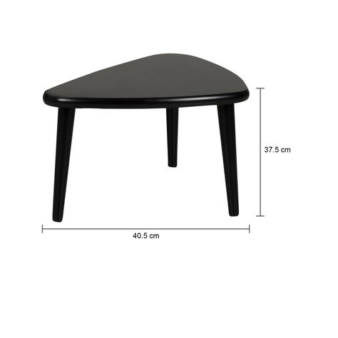 Imagem com medidas do produto MESA LATERAL CONJUNTO COM 2 PEÇAS 60 CM X 37 CM CHER