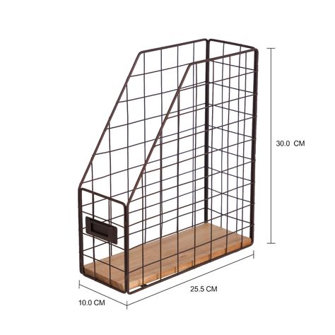 Imagem com medidas do produto CAIXA ARQUIVO PORTA-REVISTAS BARN SERENITY
