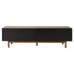 Preto - RACK 2 PORTAS/2 GAVETAS 1,90 M X 40 CM POINT