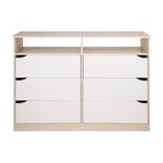 Branco - CÔMODA 6 GAVETAS 1,20 M X 40 CM WINK