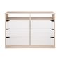 Branco - CÔMODA 6 GAVETAS 1,20 M X 40 CM WINK