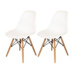 Branco - CONJUNTO COM 2 CADEIRAS EASY WOOD