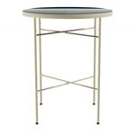 Preto - MESA LATERAL REDONDA 42 CM LUXY