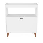 Branco - APARADOR 1 PORTA BASCULANTE 76 CM X 37 CM LIN