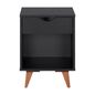 Preto - MESA DE CABECEIRA 1 GAVETA COM NICHO LIN
