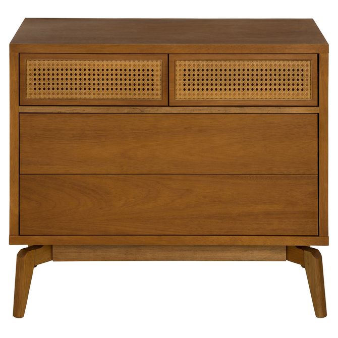 Cômoda 4 Gavetas 90 Cm X 45 Cm Com Palhinha Ares