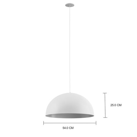 Imagem com medidas do produto LUMINÁRIA DE TETO ATMOSFERA
