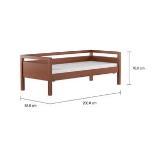 Imagem com medidas do produto CAMA-SOFÁ 78 CM TINTO PLAN