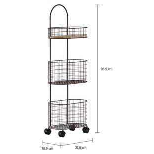 Imagem com medidas do produto FRUTEIRA DE CHÃO 93 CM X 32 CM BARN SERENITY