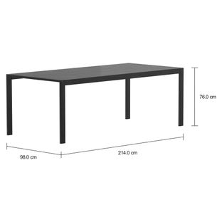 Imagem com medidas do produto MESA DE REUNIÃO 2,14 M X 98 CM BRÁS