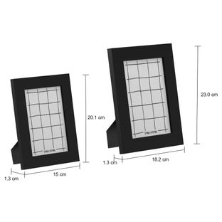 Imagem com medidas do produto PORTA-RETRATO COM 2 DIA DE MEMÓRIA