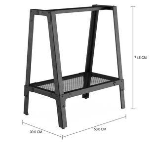 Imagem com medidas do produto CAVALETE 58 CM X 39 CM IN DUSTRIAL