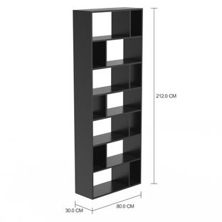 Imagem com medidas do produto ESTANTE/DIVISÓRIA 80 CM X 2,12 M BLOCK