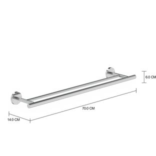 Imagem com medidas do produto PORTA-TOALHA 70 CM KNOX