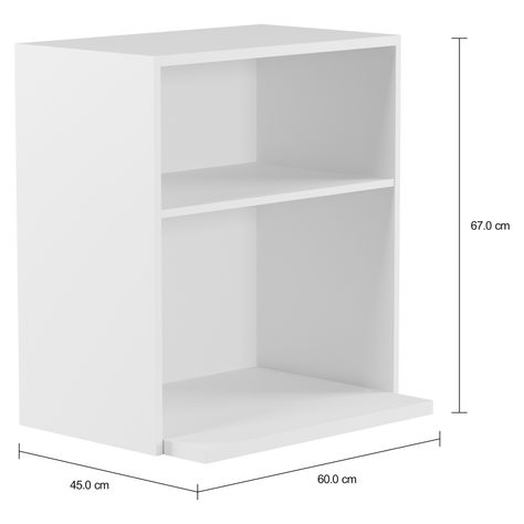 Imagem com medidas do produto NICHO SUPERIOR 60 CM P/ MICRO-ONDAS PRÁTICA