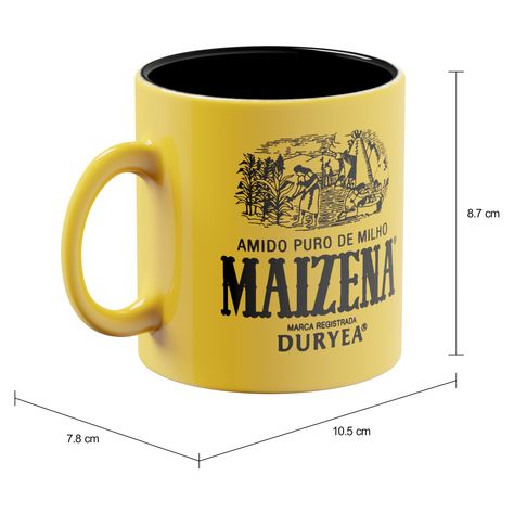 Imagem com medidas do produto CANECA 270 ML MAIZENA