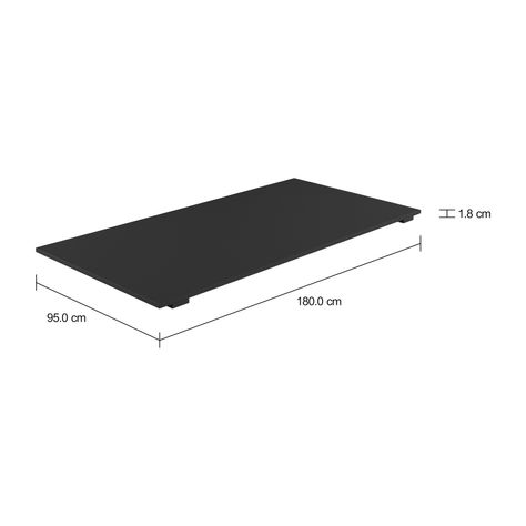 Imagem com medidas do produto TAMPO DE MESA MADEIRA 1,80 M X 95 CM METRIC