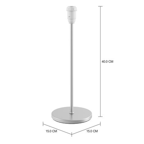 Imagem com medidas do produto BASE DE LUMINÁRIA DE MESA LUMI-ROUND