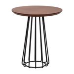Preto - MESA LATERAL BAIXA REDONDA 50 CM JAYS