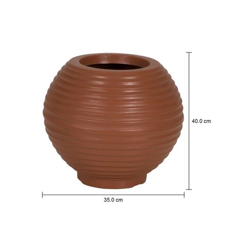 Imagem com medidas do produto CACHEPÔ 36 CM SFERA