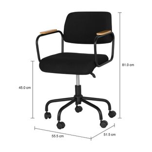 Imagem com medidas do produto CADEIRA HOME OFFICE CARTE ELBOW