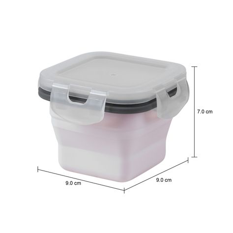 Imagem com medidas do produto POTE RETRÁTIL 250 ML SILICOOL